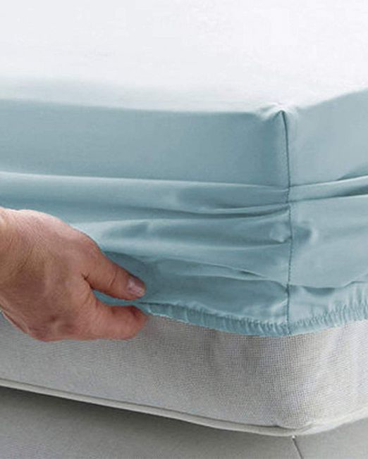 Egyptian cotton 300 thread count fitted sheet duckegg