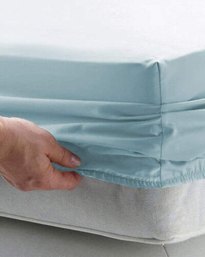 Egyptian Cotton Fitted Sheet – Duck Egg 300TC