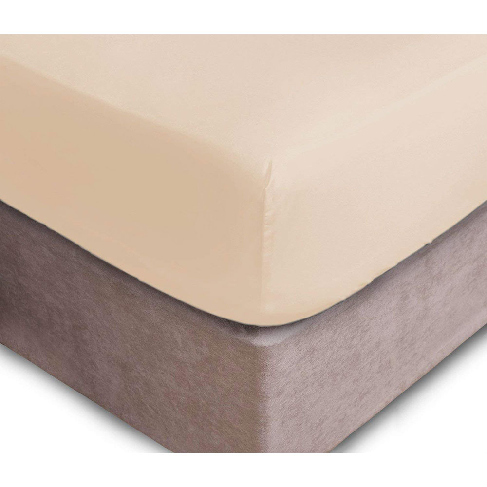 Polycotton Fitted sheet – Beige