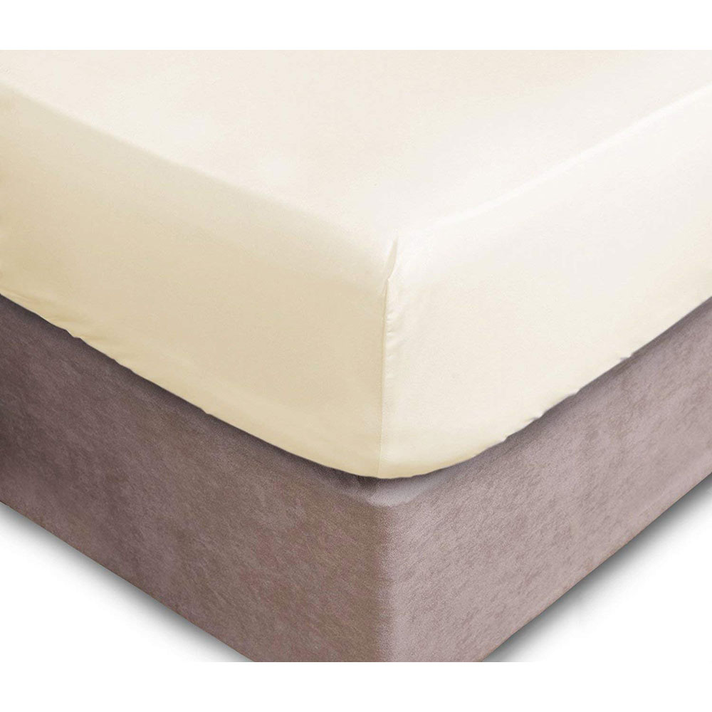 Polycotton Fitted sheet – Cream