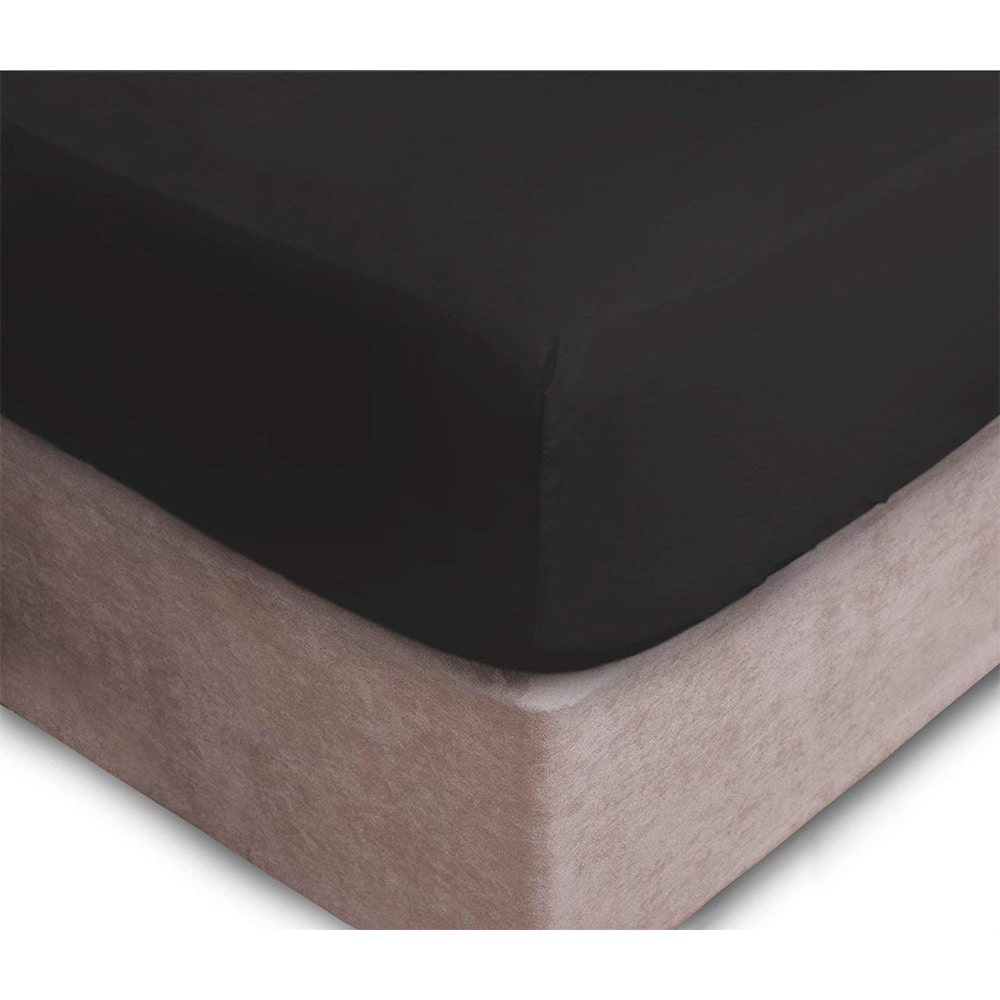 Polycotton Fitted sheet – Black