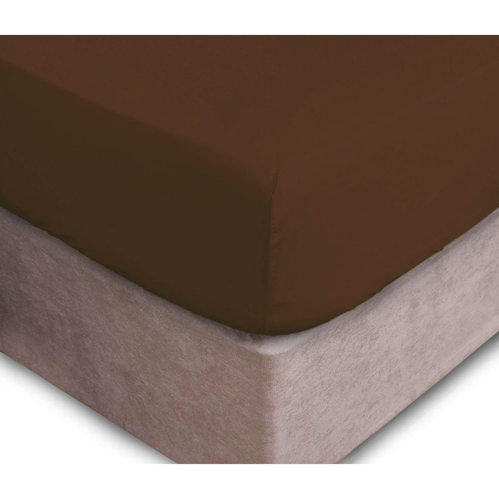 Polycotton Fitted sheet – Brown