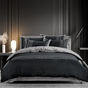 Egyptian Cotton 400 Thread Count - Donatella Black & Silver
