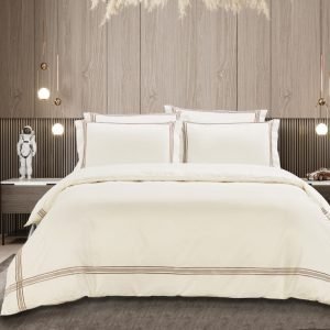 Egyptian Cotton 400 Thread Count - Giorgio Cream & Stone