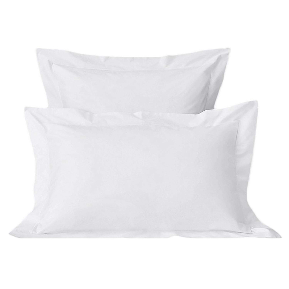 Super King Size Pillowcase Pair - White Egyptian Cotton 400 Thread Count, Set Of 2