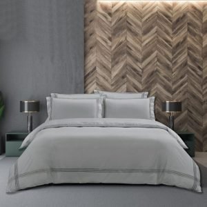 Embroidered Collection 400 Thread Count - Giorgio Silver & Grey