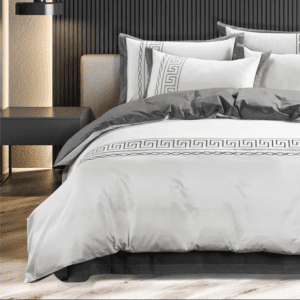 Egyptian Cotton 400 Thread Count - Donatella White & Grey